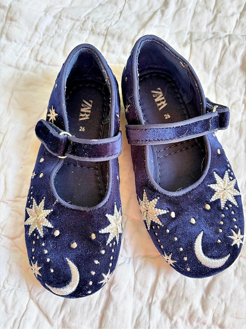 Zara Star Embellished Mary Jane Flats, 9.5c